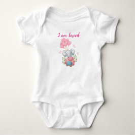 Niedlich rosa Elephant Baby Bodysuit | Ich bin gel Strampler