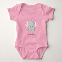 Niedlich rosa Elephant Baby Monogram Tutu
