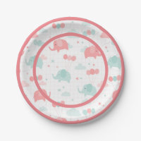 Niedlich rosa Elephant Babydusche