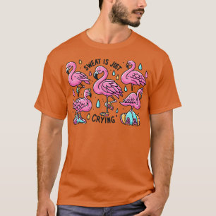Niedlich rosa Flamingo Gym Workout T-Shirt