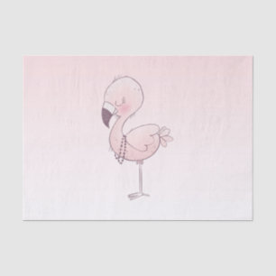 Niedlich-rosa-Flamingo-Illustration Seidenpapier