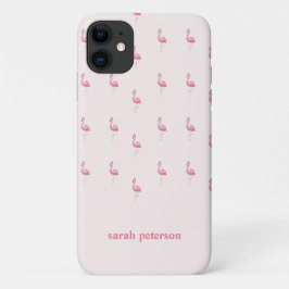 Niedlich rosa Flamingo individuelle Name pink Case-Mate iPhone Hülle
