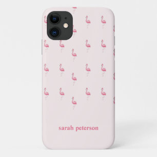 Niedlich rosa Flamingo individuelle Name pink Case-Mate iPhone Hülle