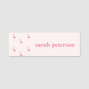 Niedlich rosa Flamingo individuelle Name pink Namensschild