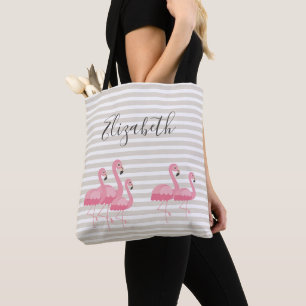 Niedlich rosa Flamingo Individuelle Name Trendy Ta