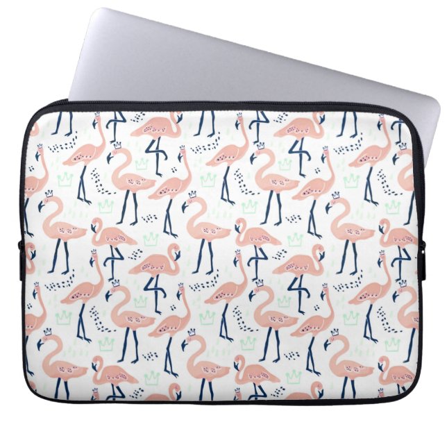 Niedlich rosa Flamingo Laptopschutzhülle (Vorderseite)