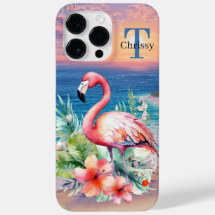 niedlich rosa Flamingo Name hinzufügen Case-Mate iPhone 14 Pro Max Hülle