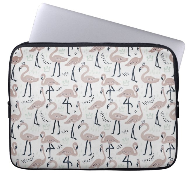 Niedlich rosa Flamingo Notebook-Ärmel Laptopschutzhülle (Vorderseite)