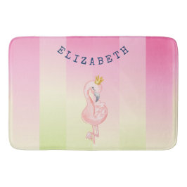 Niedlich rosa Flamingo Ombre Streifen Badematte