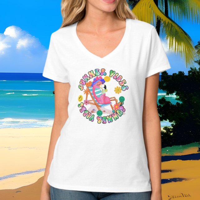 niedlich rosa Flamingo Sommervibes T-Shirt (Von Creator hochgeladen)
