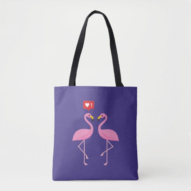 Niedlich rosa Flamingo wie Herzpastel (Vorderseite)