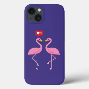 Niedlich rosa Flamingo wie Herzpastel Case-Mate iPhone Hülle