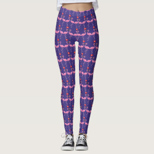 Niedlich rosa Flamingo wie Herzpastel Leggings