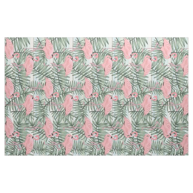 Niedlich rosa Flamingos Palm Leafe Muster Stoff (Fat Quarter (45,7 x 55,9 cm))