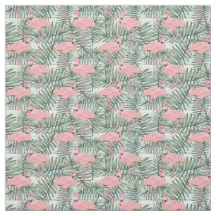 Niedlich rosa Flamingos Palm Leafe Muster Stoff