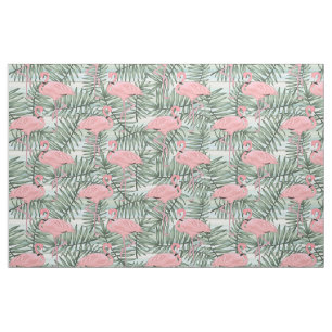 Niedlich rosa Flamingos Palm Leafe Muster Stoff