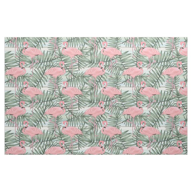 Niedlich rosa Flamingos Palm Leafe Muster Stoff (Fat Quarter (45,7 x 55,9 cm))