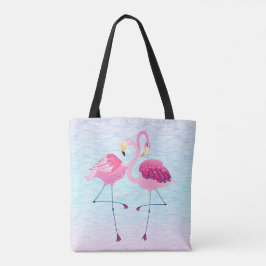 Niedlich rosa Flamingos Stilvolles Wellenmuster