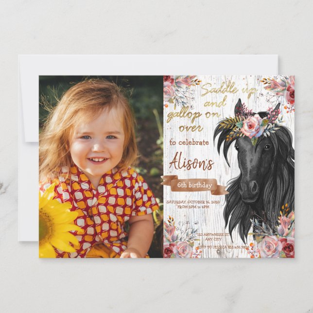 Niedlich rosa Geburtstagsparty Einladung (Vorderseite)