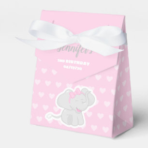 Niedlich-Rosa-Gefälligkeitsbox mit Elephant Geschenkschachtel