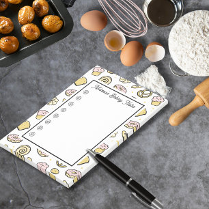 Niedlich Rosa Gelb Süßes Backen Leckereien Doodle Post-it Klebezettel