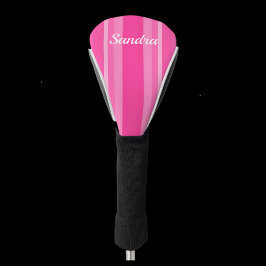 Niedlich rosa gestreifte Lady Golfer Golf Head Cov Headcover