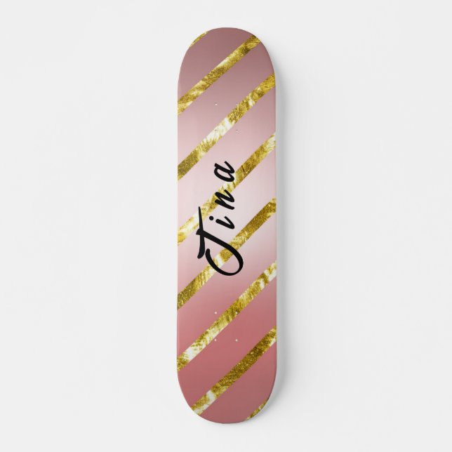 niedlich rosa Glitzer-Skateboard Skateboard (Vorne)