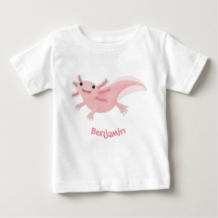 Niedlich-rosa-glückliche axolotl baby t-shirt