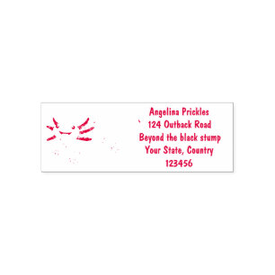 Niedlich-rosa-glückliche axolotl permastempel
