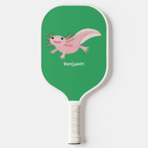 Niedlich-rosa-glückliche axolotl pickleball schläger