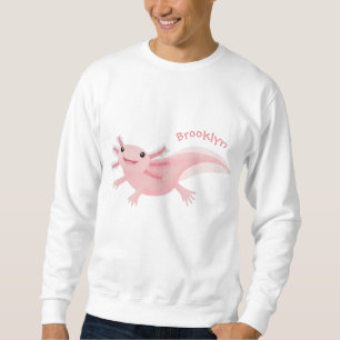 Niedlich-rosa-glückliche axolotl sweatshirt