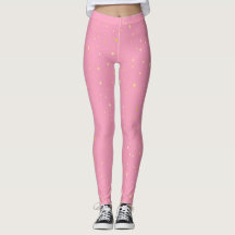 Niedlich rosa glühende Leggings