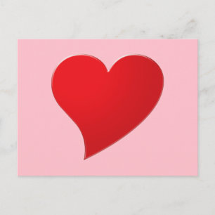Niedlich rosa Großherz Moderne mädchenhaft Valenti Postkarte