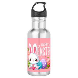 Niedlich, rosa Happy Ostersonne Edelstahlflasche