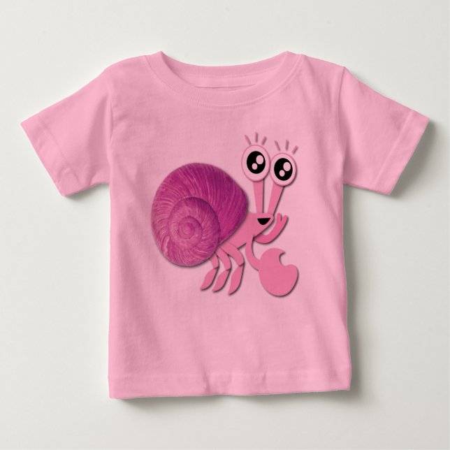 Niedlich-Rosa-Hermit-Krabbe Baby T-shirt (Vorderseite)