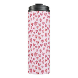 Niedlich rosa Herzmuster Thermosbecher