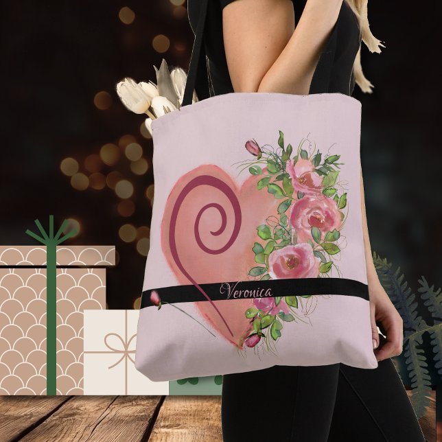 Niedlich rosa Herzrosa Rosen Tasche (Von Creator hochgeladen)