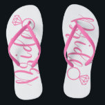 Niedlich rosa Hochzeitsfeier Flip Flops<br><div class="desc">Niedliche rosa Braut flip Flops für Braut zu sein,  großartige Brautparty Geschenke.</div>