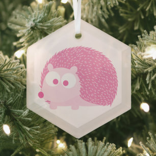 Niedlich rosa Igel Ornament Aus Glas