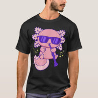 Niedlich-rosa Kawaii Axolotl mit Brille, die Klar 