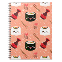 Niedlich-rosa Kawaii-Sushi-Muster