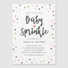 Niedlich rosa Konfetti Typ Baby Sprinkle Einladung