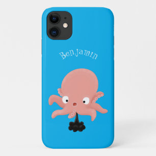 Niedlich-rosa-Kraken-Cartoon-Spaß Case-Mate iPhone Hülle
