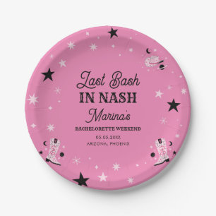 Niedlich rosa letzter Bash in Nash Nashville Bache Pappteller