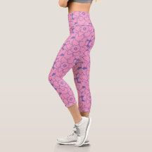 Niedlich rosa Lila Blumenmuster Trendy Fitness