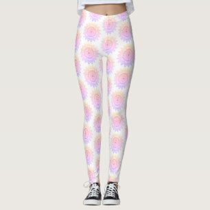 Niedlich rosa Lila Mandala-Muster Elegant Leggings