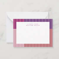 Niedlich rosa lila Streifen Spaß personalisierte K