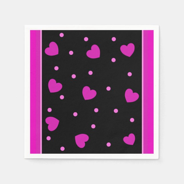 Niedlich rosa modernes Design Serviette (Vorderseite)