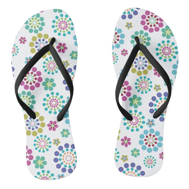 Niedlich rosa Muster für die Blume der Aquamarinen Flip Flops (Fußbett)