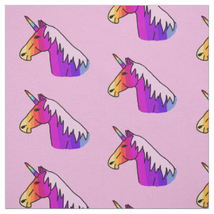 Niedlich rosa Regenbogen Einhorn Girl Pattern Stoff